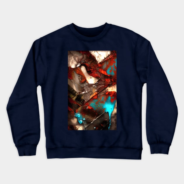 Rusty and turquoise Crewneck Sweatshirt by Gaspar Avila